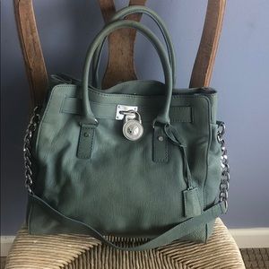Michael Kors Hamilton bag- blue/green